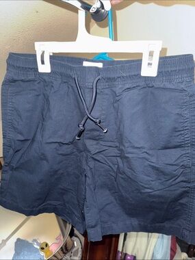 H&M Men's Navy Blue Swim Trunks with Drawstring